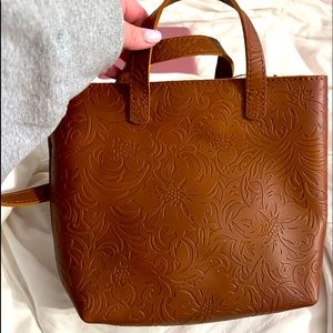 Portland Leather Mini Crossbody Tote